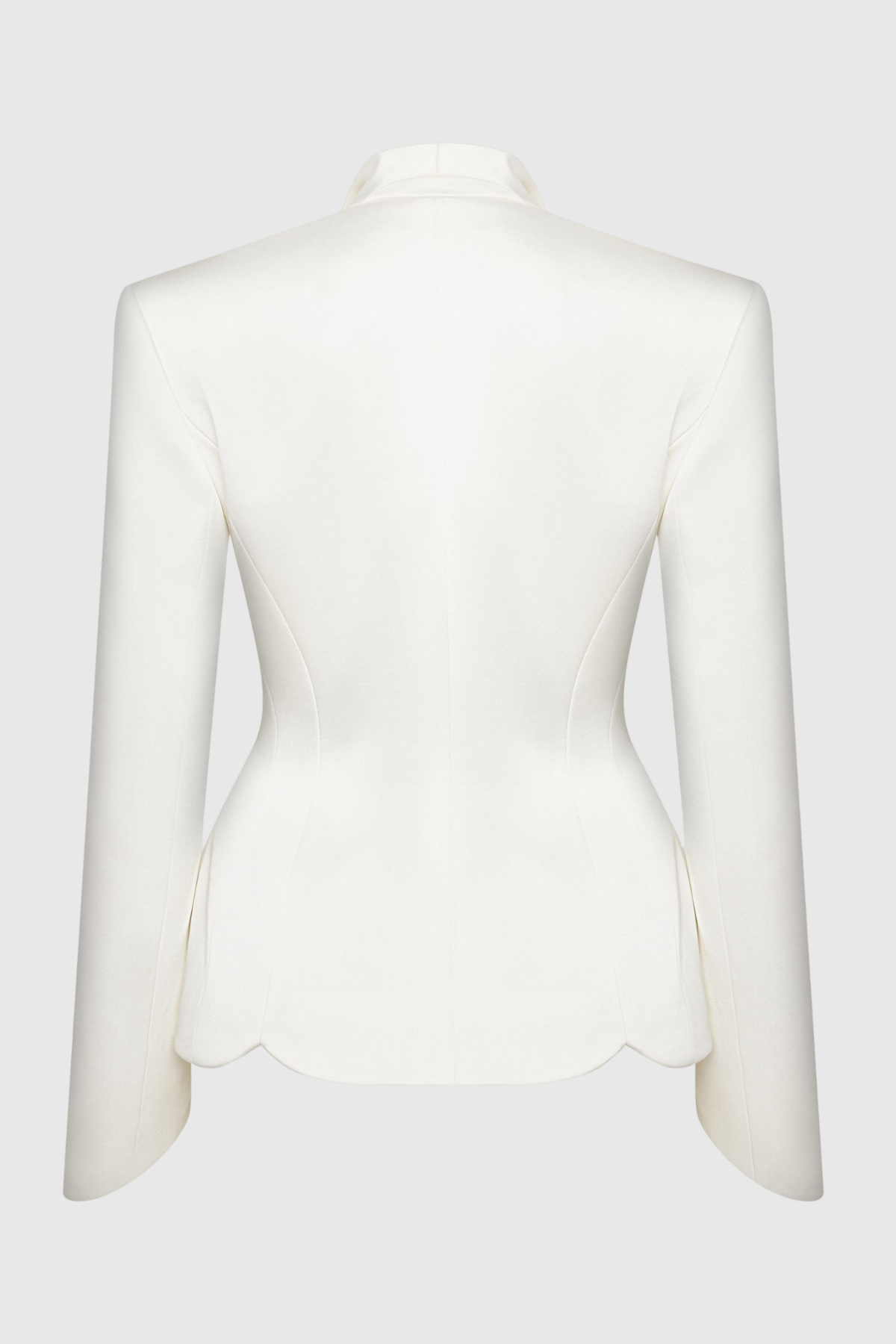 Zophia Satin Blazer & Maxi Skirt Set - White