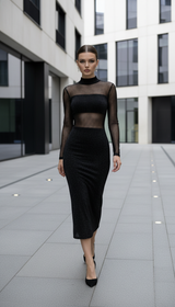 Maison Midi Party Dresses for Women Long Sleeve