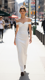 Maxi Dress For Women, Fashion, Strapless, High Waist, Party Dress