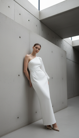 Shoulder Solid Women Dress Casual Autumn Lantern Sleeve Bridesmaid Dress