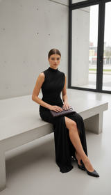 Mozision Women's Sexy Pleated Mini Dress with Uneven Color