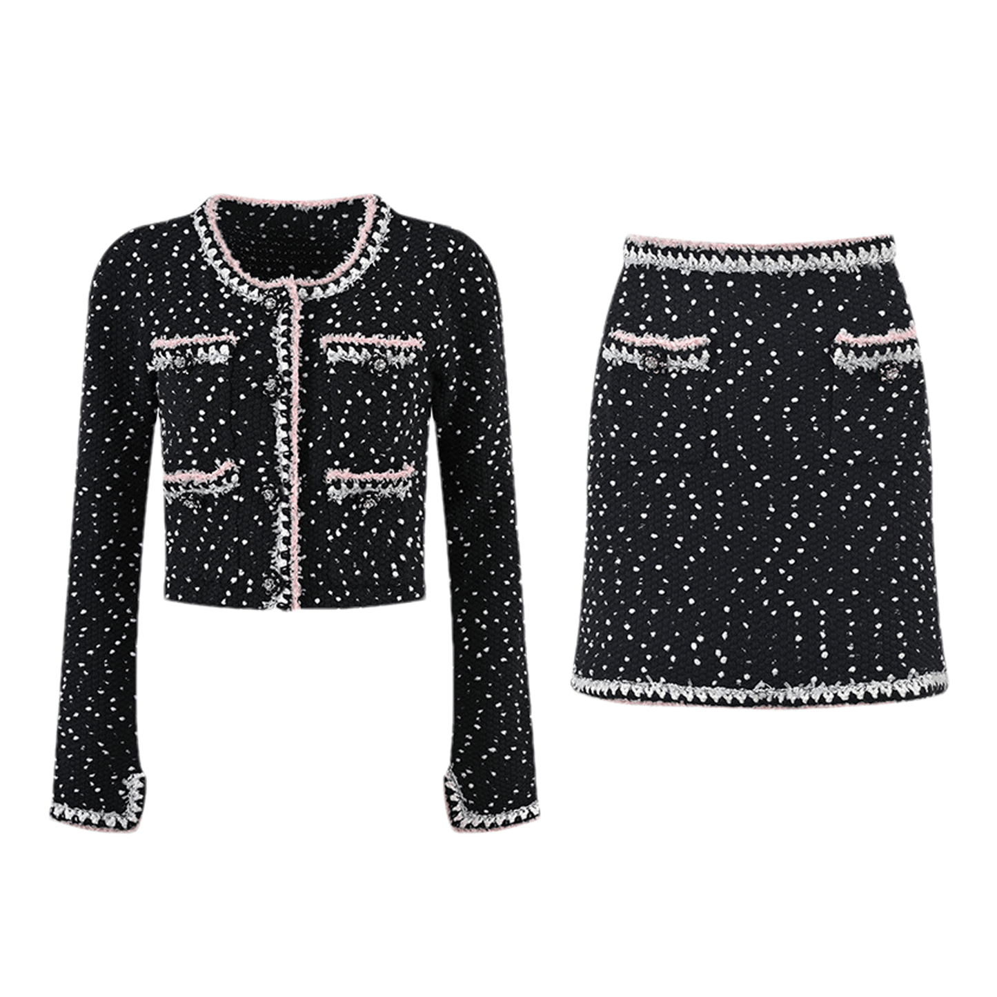 Alizée cropped jacket & skirt matching set