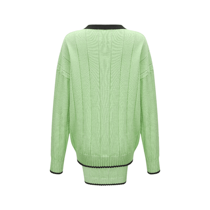 As If It's Your Last-green knitted cardigan & dress matching set