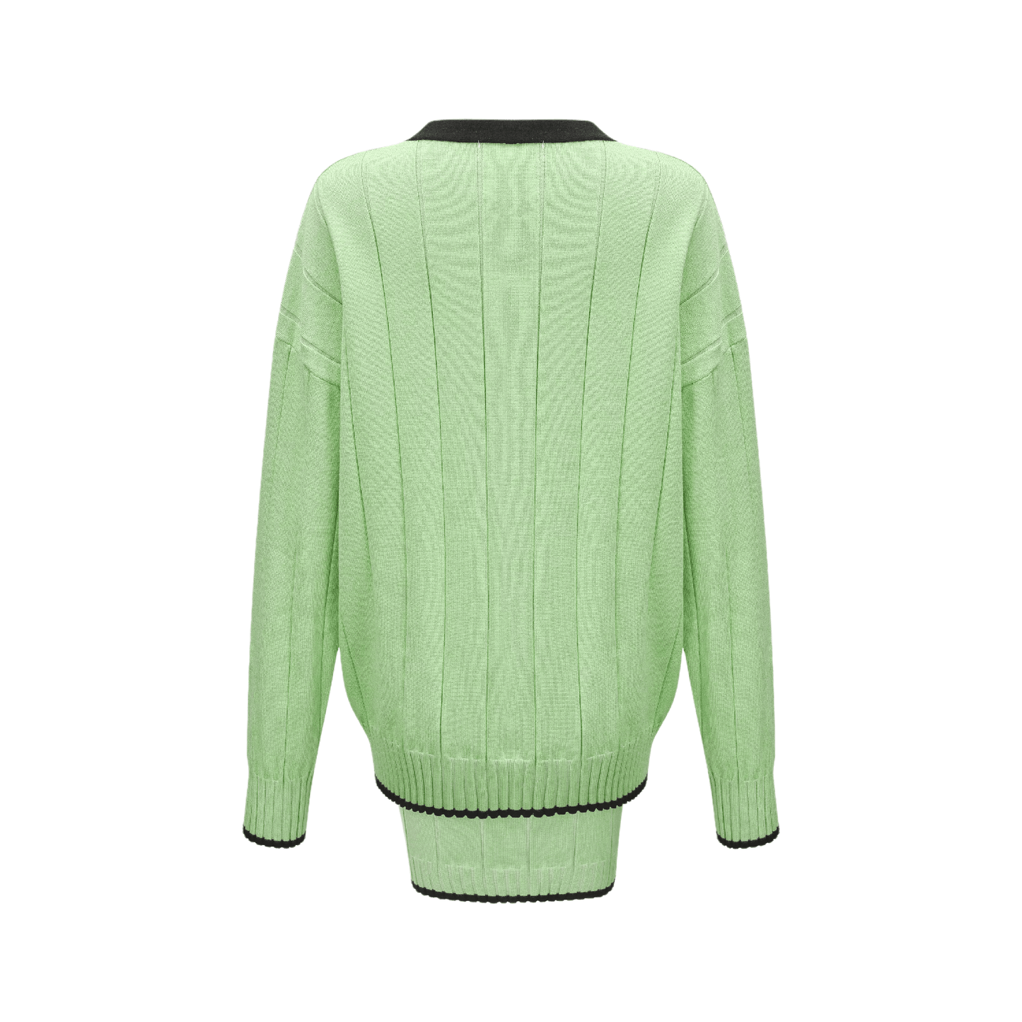 Chava green knitted cardigan & dress matching set