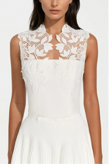 Ragiel Floral Lace Sleeveless Maxi Dress