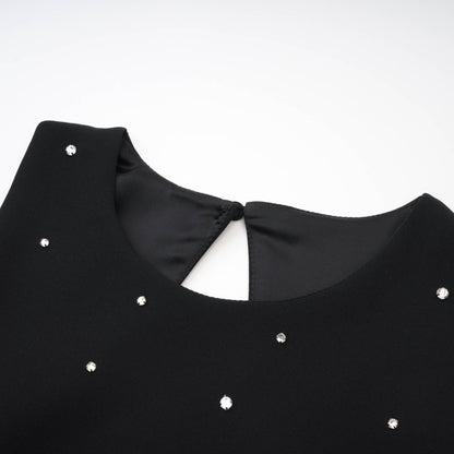 Delainey crystal-embellished open-back dress