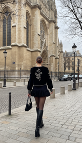 Maison Celie Velvet Embroidered Couture Jacket