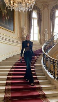 Black Diamond Corset Evening Gown