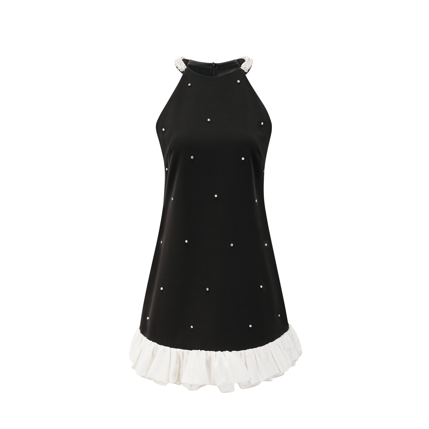 Eléa black embellished mini dress