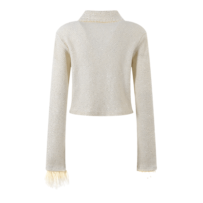 Eléonore white cropped jacket