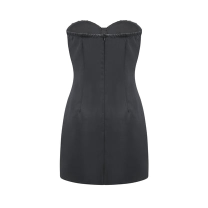 Emmeline crystal-embellished mini dress in Black