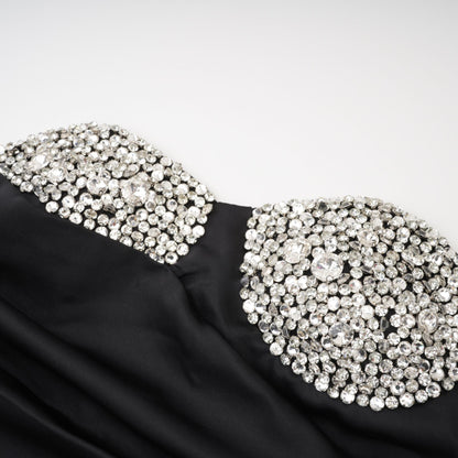 Emmeline crystal-embellished mini dress in Black
