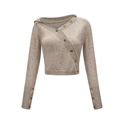 Eva asymmetrical cut-out top & skirt matching set