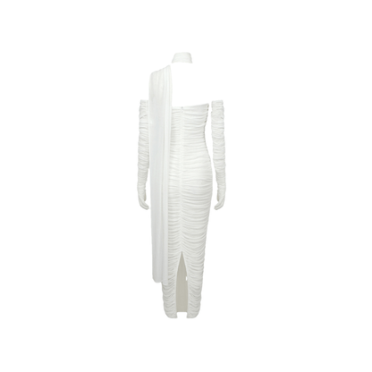 Gia white mesh gloves dress