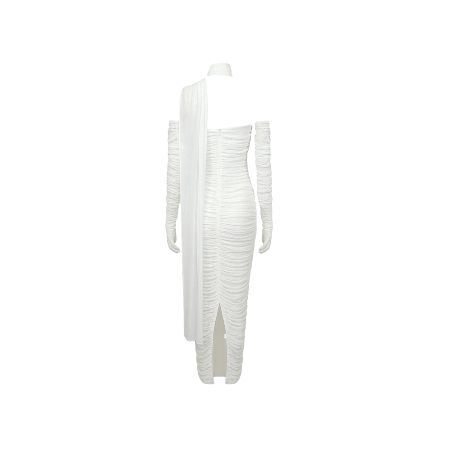 Gia white mesh gloves dress