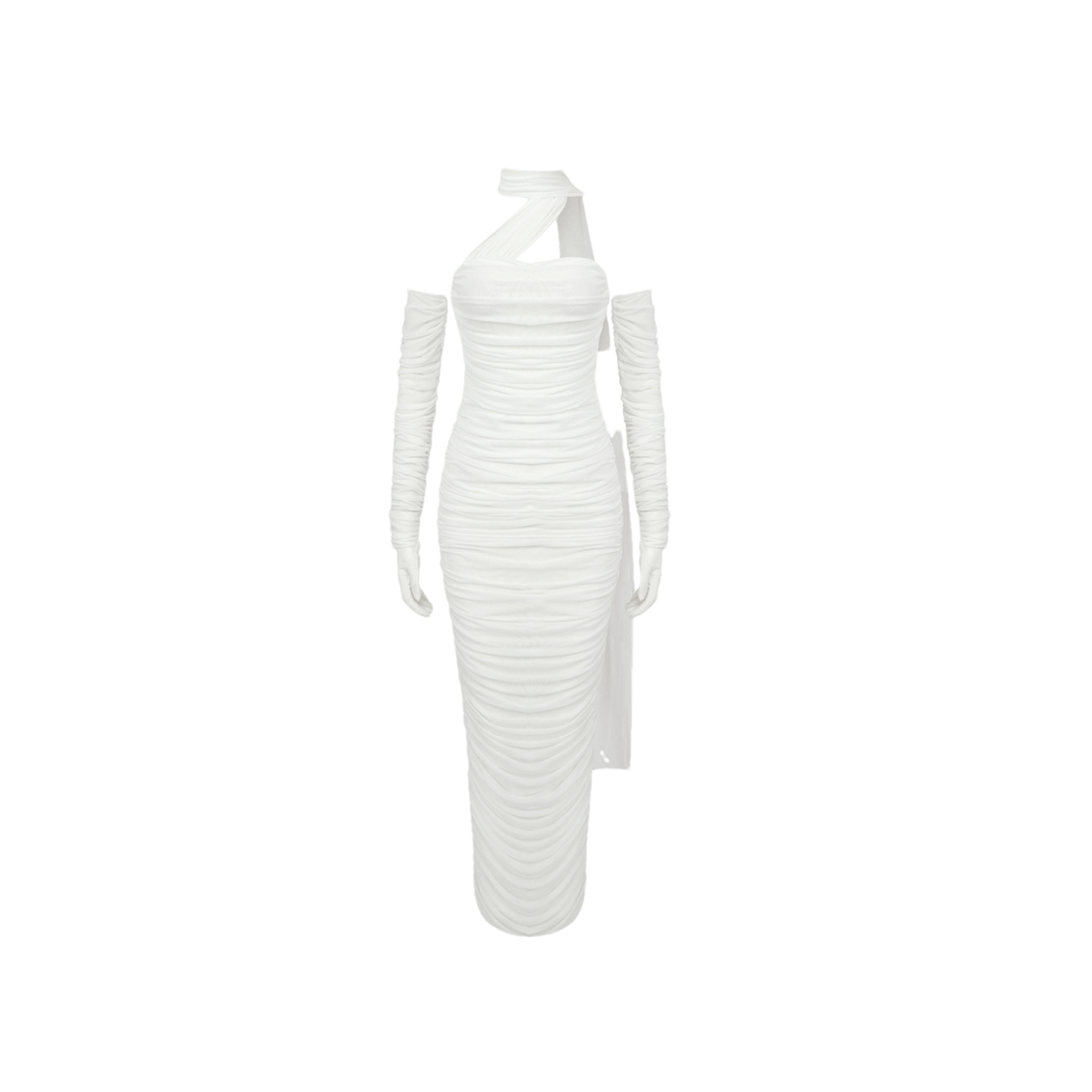 Gia white mesh gloves dress