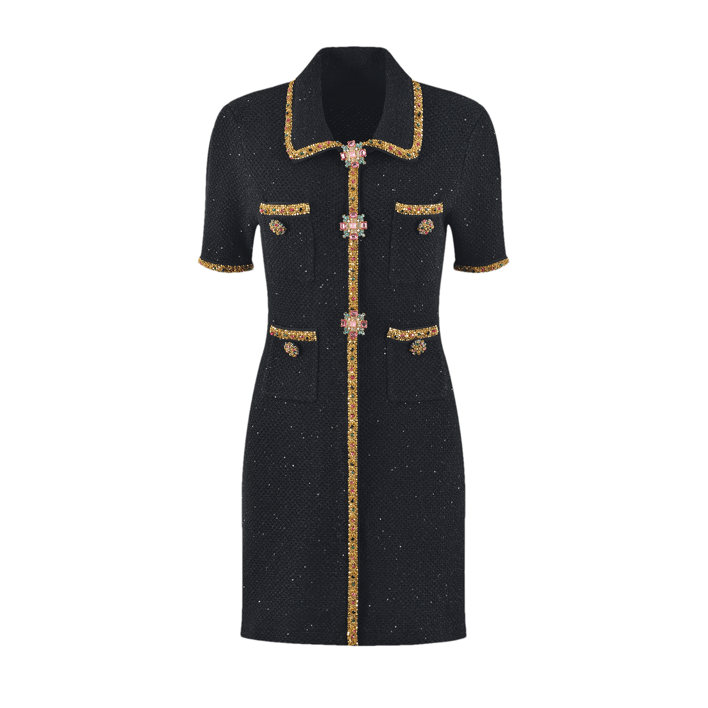 Héloïse sequin knitted dress