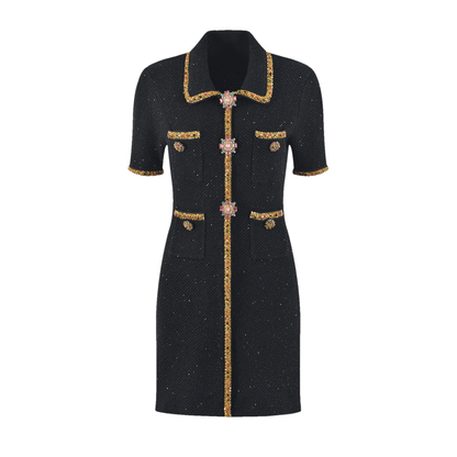 Héloïse sequin knitted dress