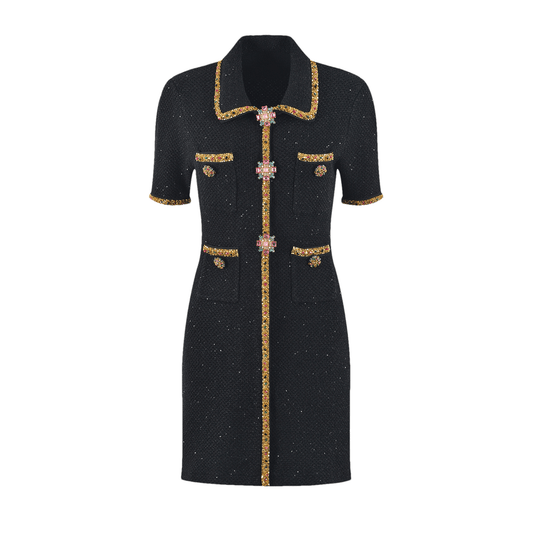 Héloïse sequin knitted dress