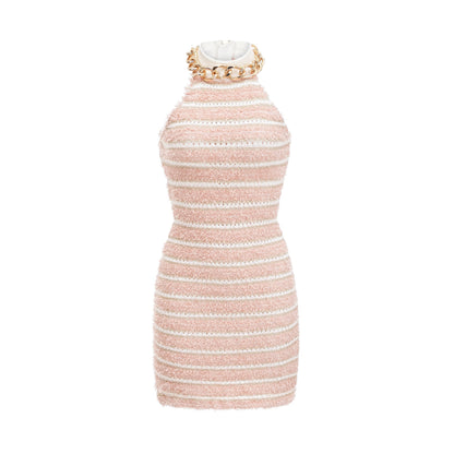 Inès chain-link mini dress