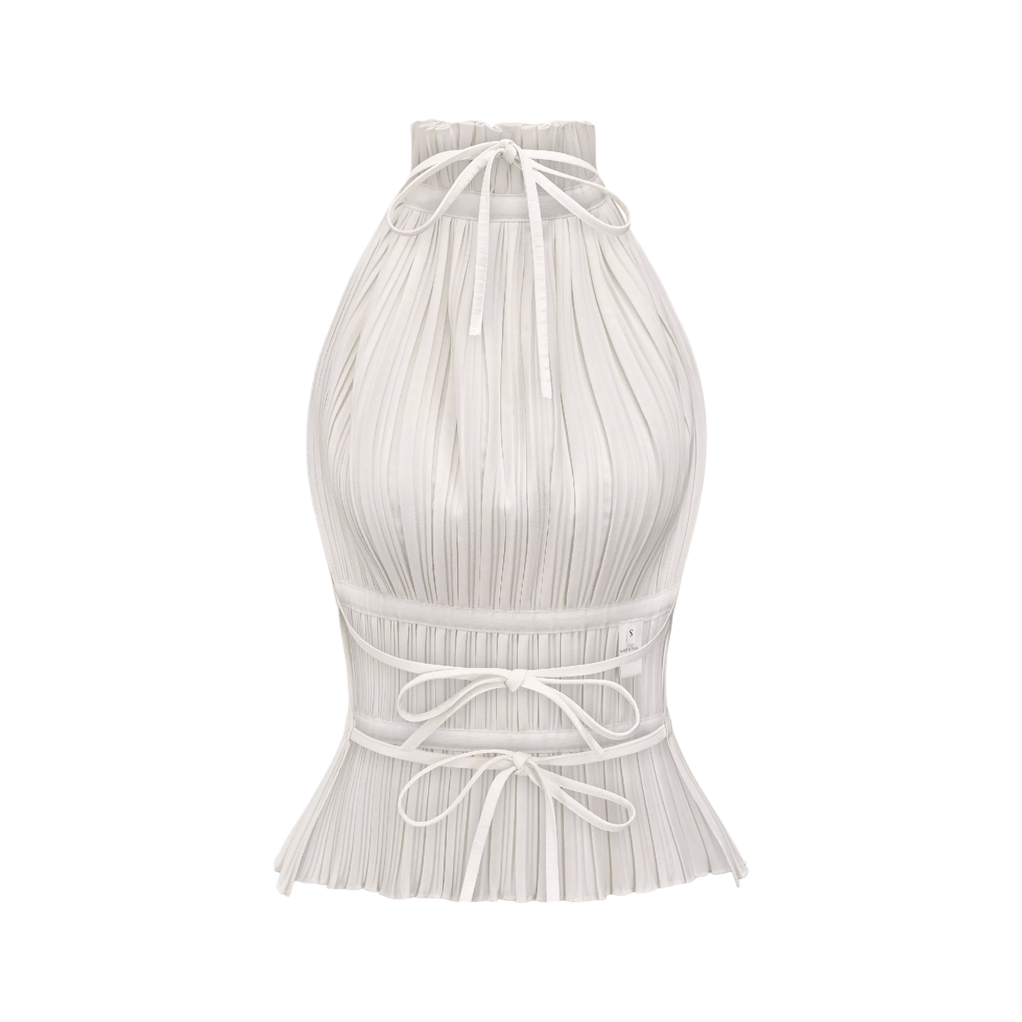 Milisent open-back pleated top
