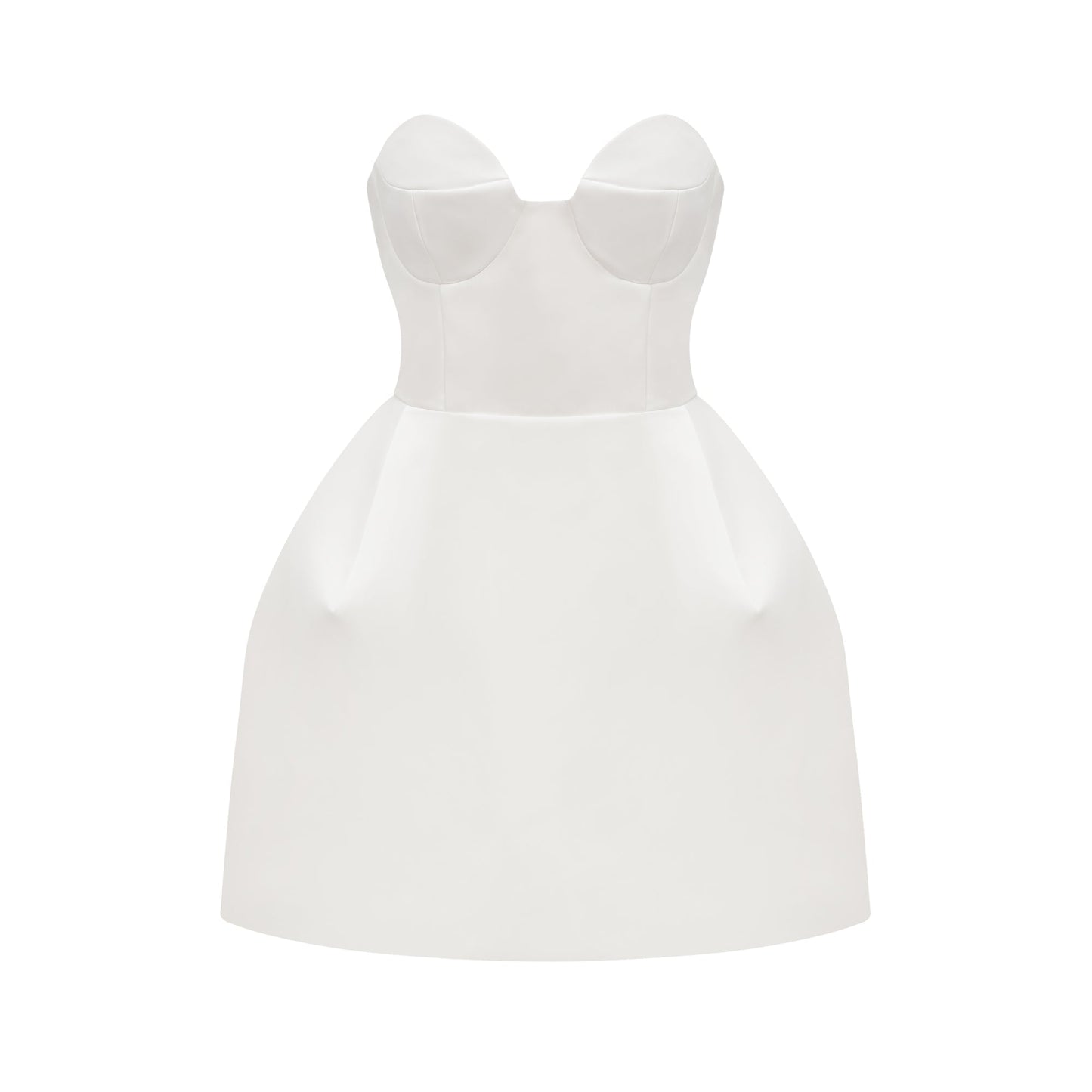 Laure white bustier off-shoulder mini dress