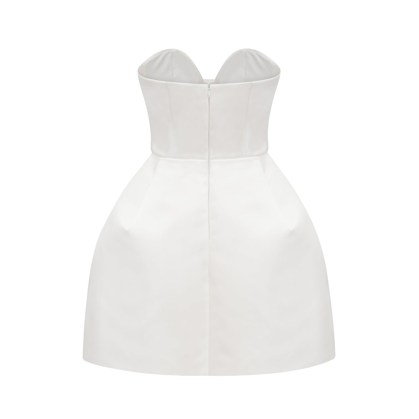 Laure white bustier off-shoulder mini dress