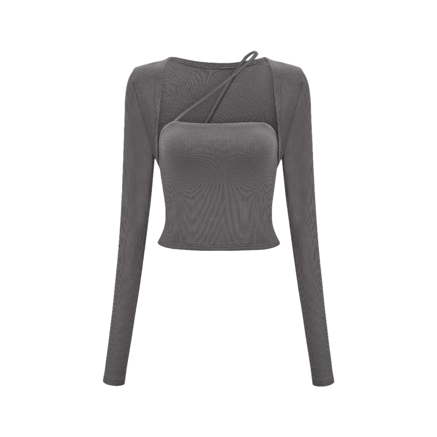 Leave the Door Open-scoop-neck spaghetti detail top