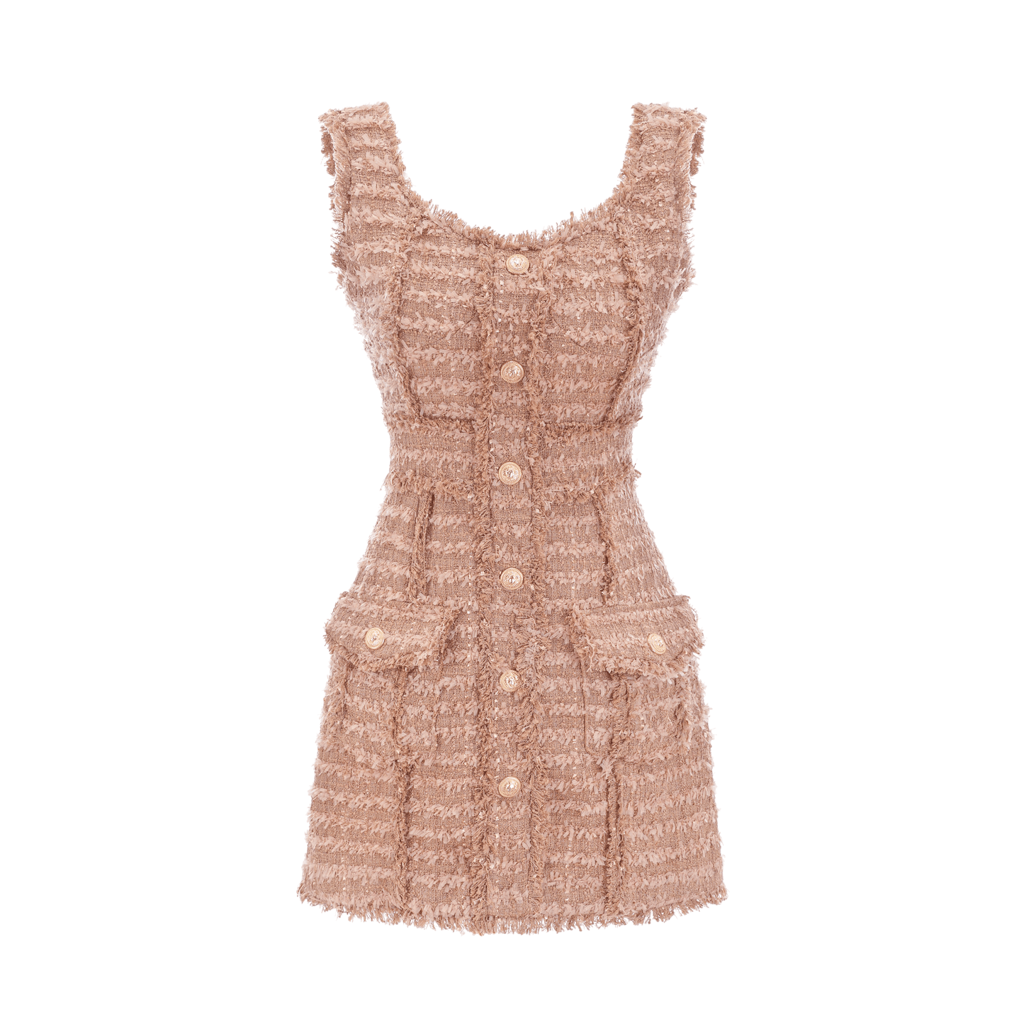 Liane tweed button-down fastening dress