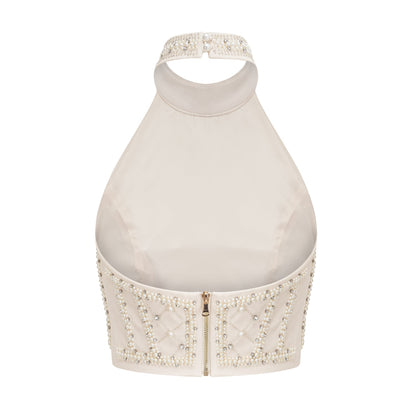 Luna embellished top & skirt matching set