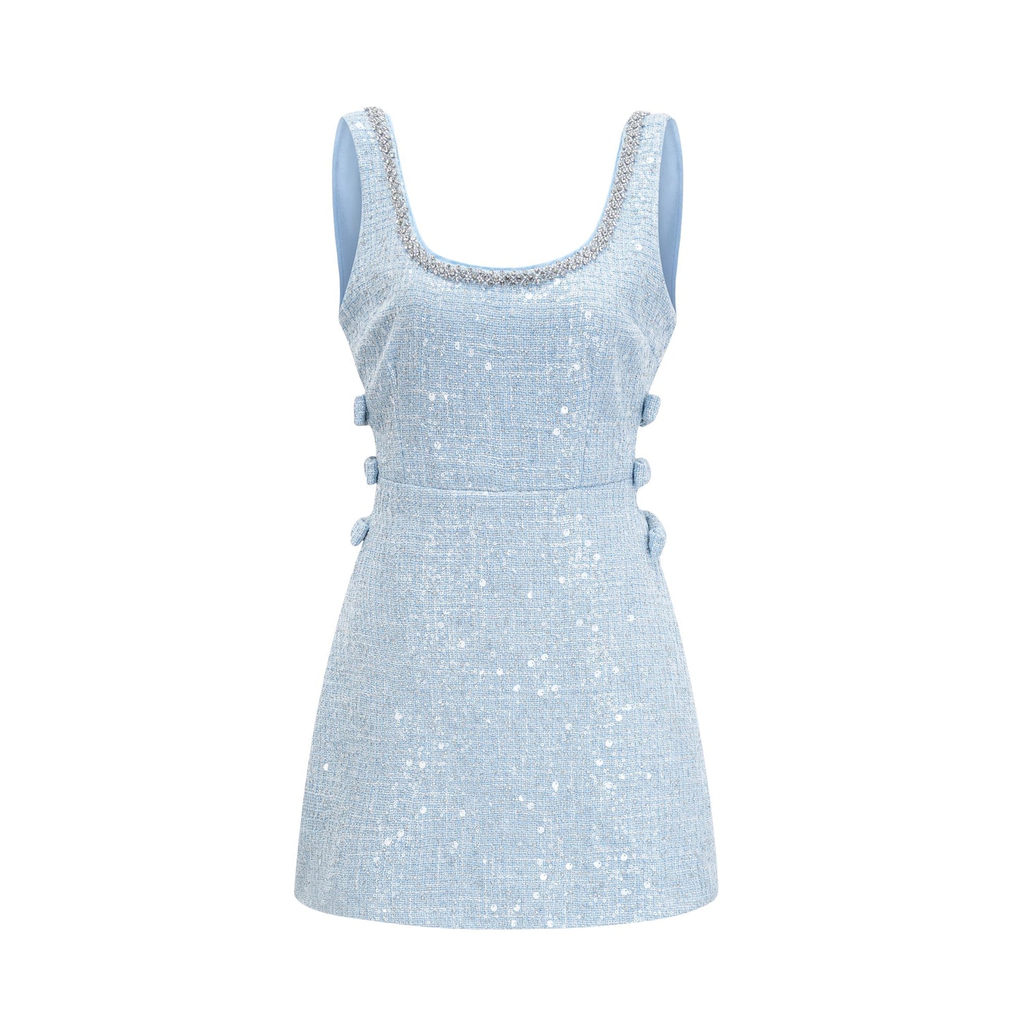 Manon white tweed sequined mini dress
