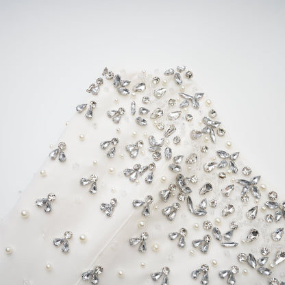 Melisande white embellished midi dress