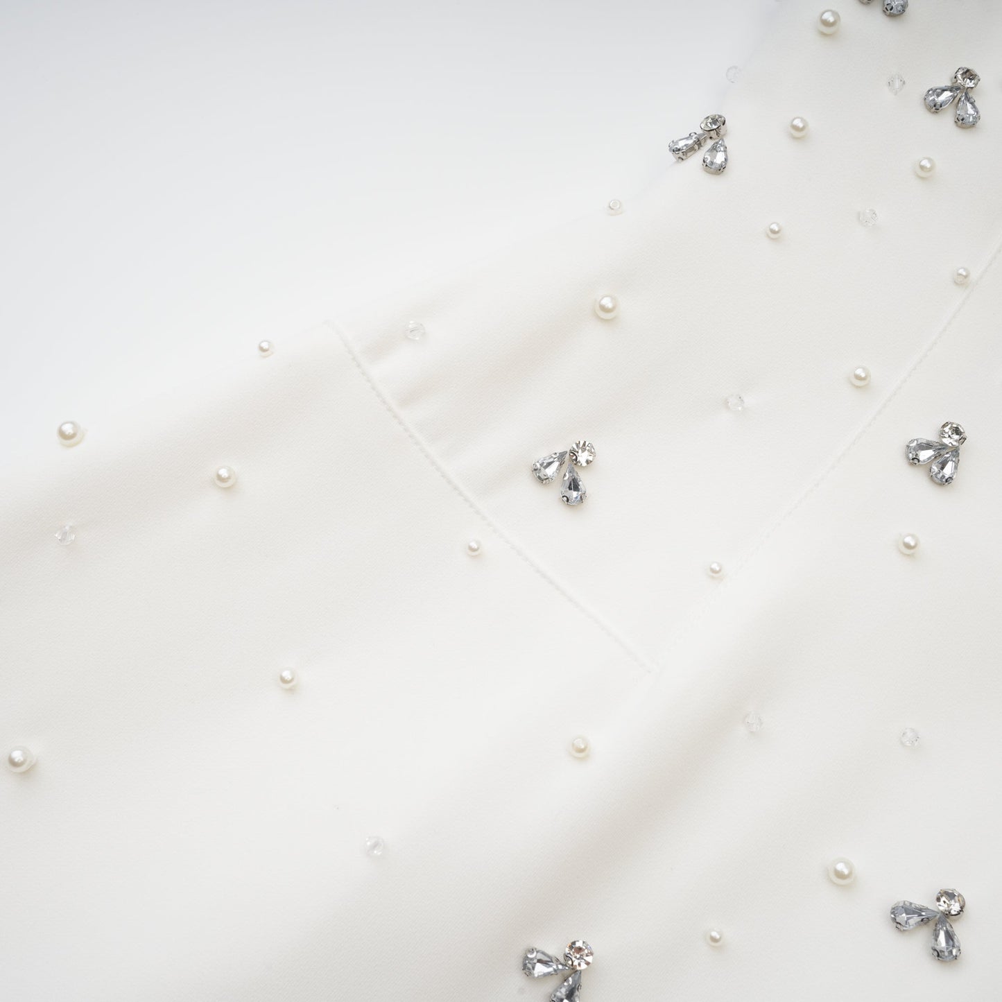Melisande white embellished midi dress
