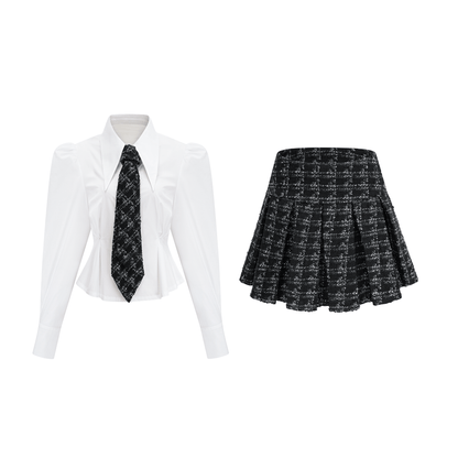 Mireille shirt & skirt matching set