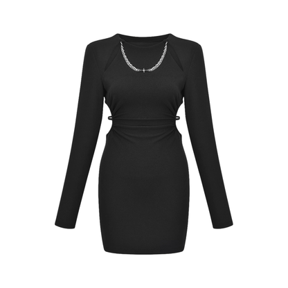 Next Level-off-shoulder waist cut-out dress