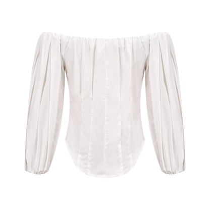 Pan's Labyrinth-off-shoulder puff sleeve top