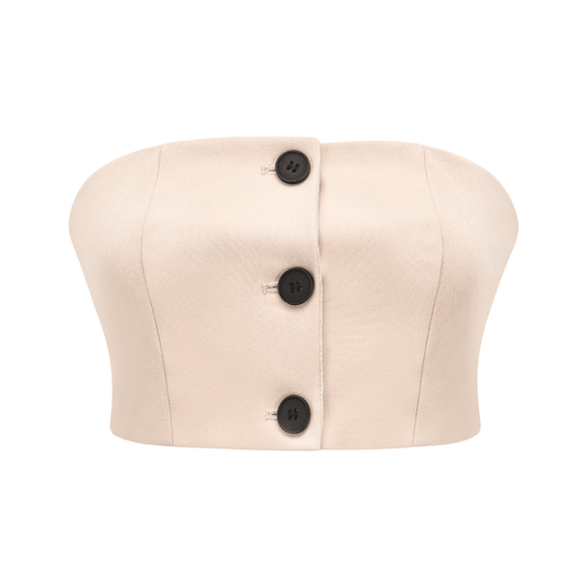 Naomi button-detail crop top