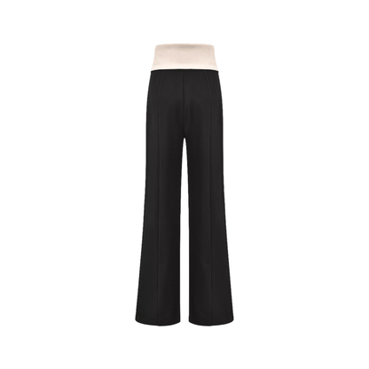 Naomi inside-out contrast-color trousers