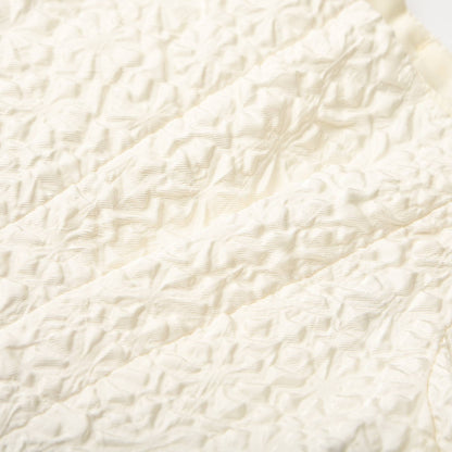 Puff-sleeve princess white dress