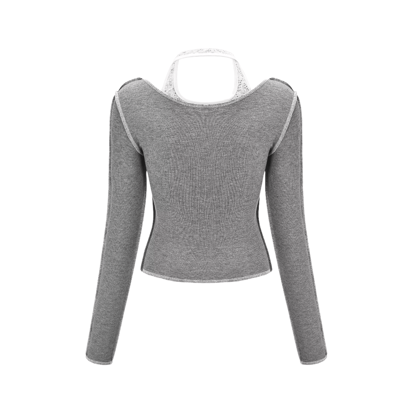 The Grey Mile-halterneck cropped sweatshirt
