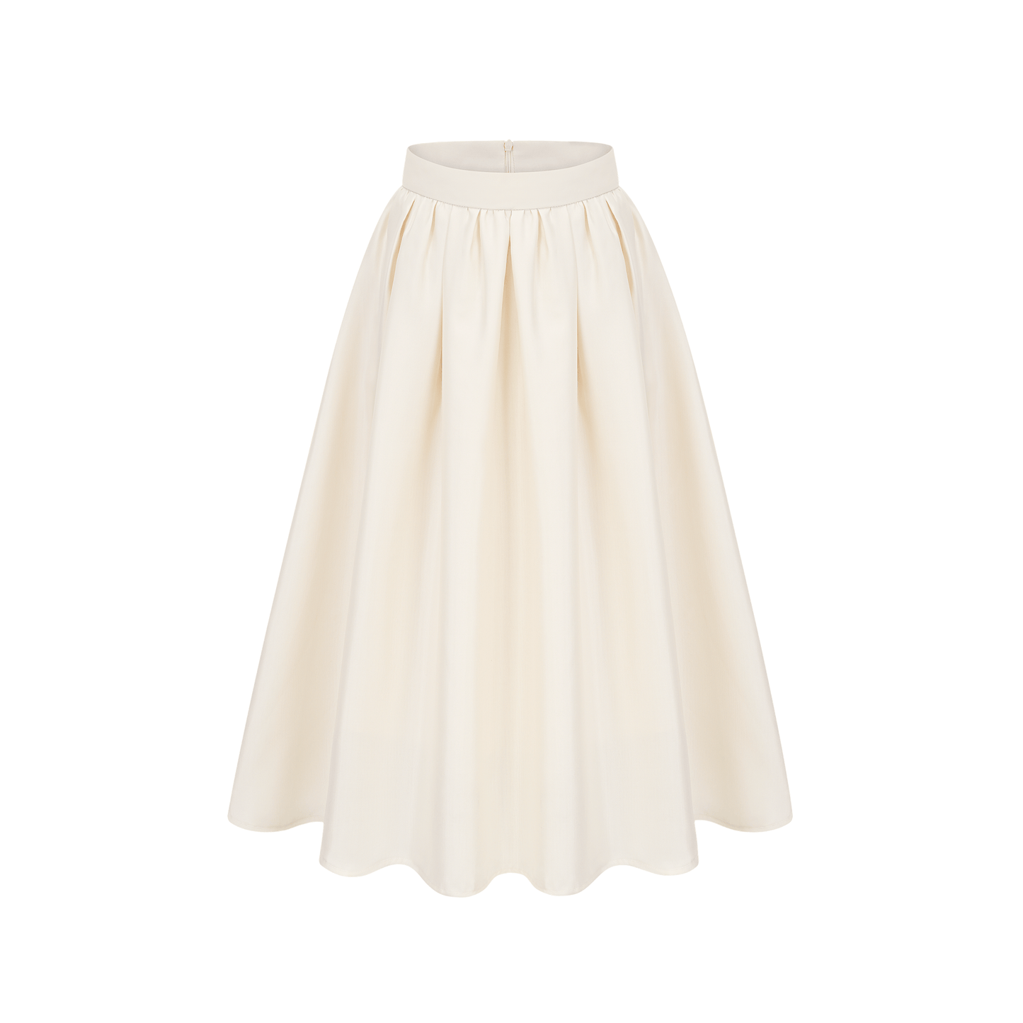 Virginie white flared-hem skirt