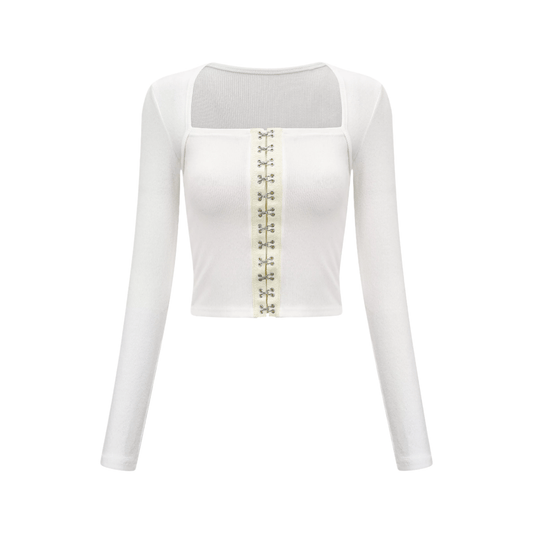Dvora buckle-detail top