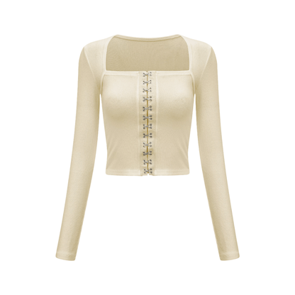 Dvora buckle-detail top
