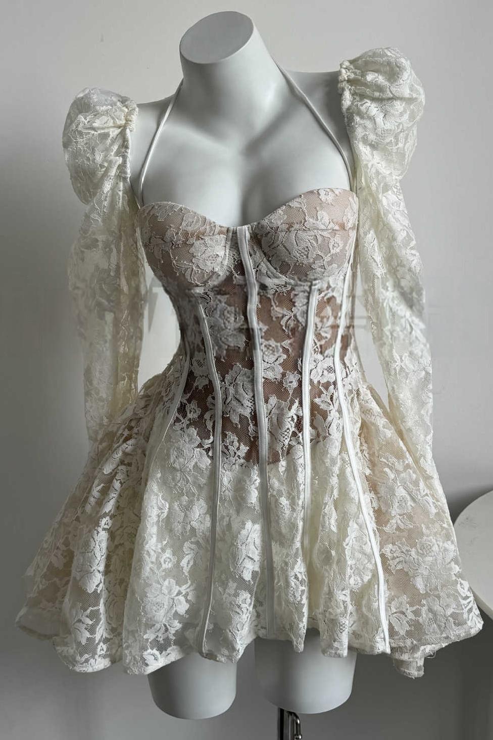 Caitlyn Lace Corset Mini Dress