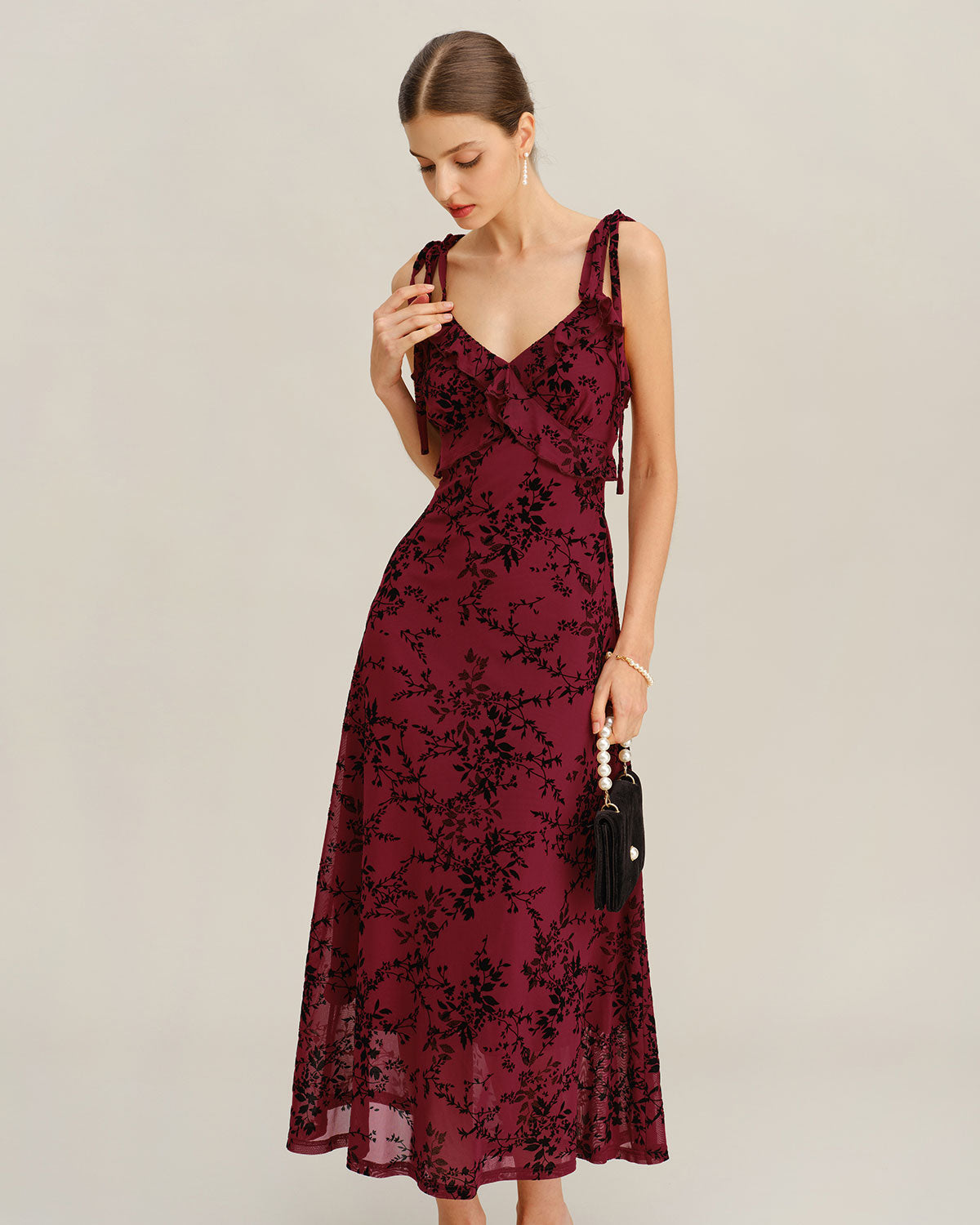 Women's Knitted Polyester Midi Dress Dresses - RIHOAS