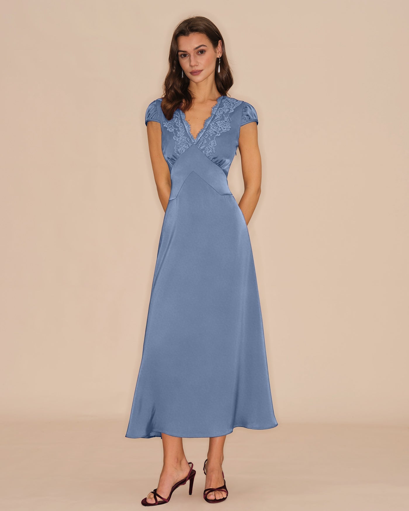 Women's Woven Polyester Maxi Dress Dresses - RIHOAS