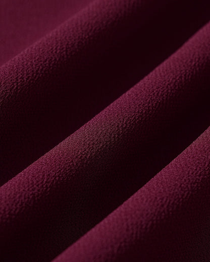 Wine Red Cowl Neck Tie Chiffon Maxi Dress