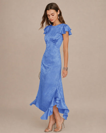Women's Woven Polyester Midi Dress Dresses - RIHOAS