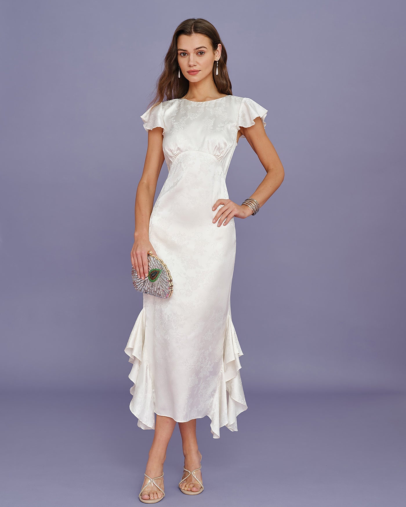 Women's Woven Polyester Midi Dress Dresses - RIHOAS