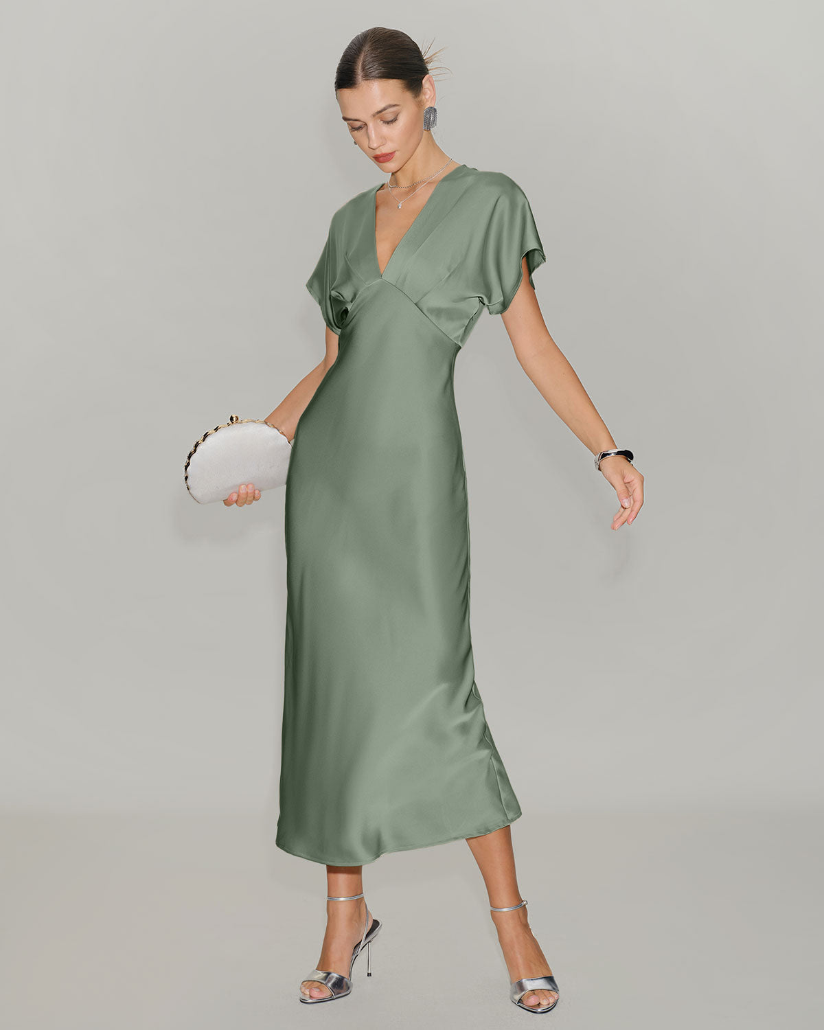 Women's Woven Polyester Midi Dresses Dresses - RIHOAS